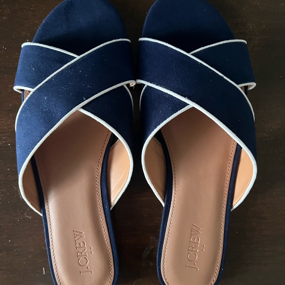 Brand new Jcrew navy sandals size 9